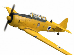 north american t-6 texan israelian trainer 3Dモデル