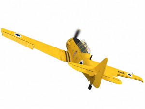 north american t-6 texan israelian trainer 3Dモデル