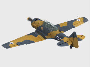 north american t-6 texan 3D-Modell