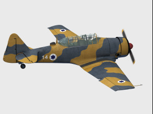 north american t-6 texan 3D-Modell