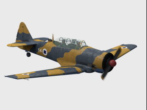 north american t-6 texan 3D-Modell