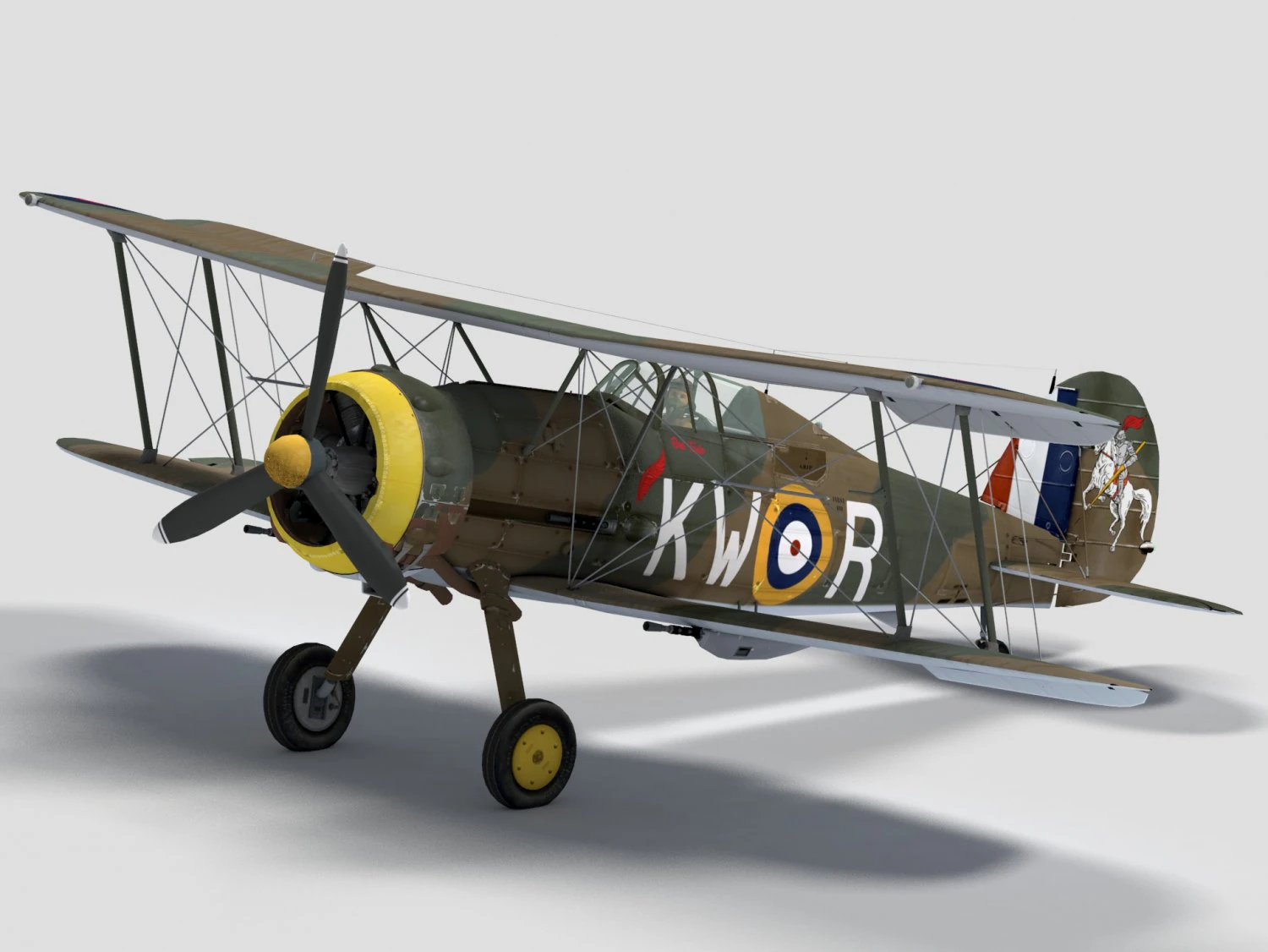 Gloster gladiator 3D Model .c4d .max .obj .3ds .fbx .stl .blend 