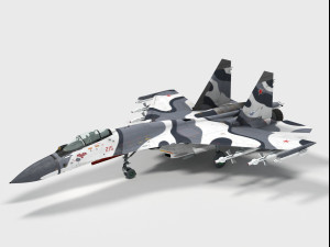 sukhoi su-27 skm flanker 3D Model