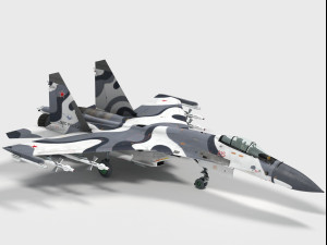 sukhoi su-27 skm flanker Modelo 3D