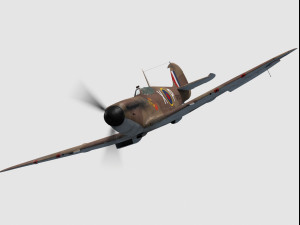 supermarine spitfire type b desert scheme 3D Model