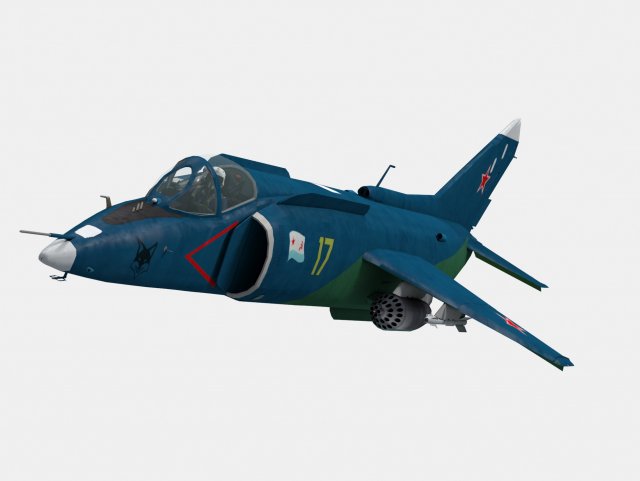 yakovlev yak-38 forger 3D Model .c4d .max .obj .3ds .fbx .stl .blend 
