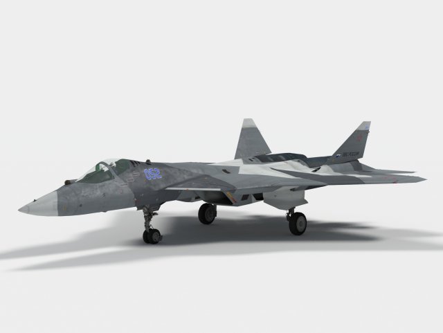 Sukhoi Su-57 Felon Model 3D .c4d .max .obj .3ds .fbx .stl .blend 