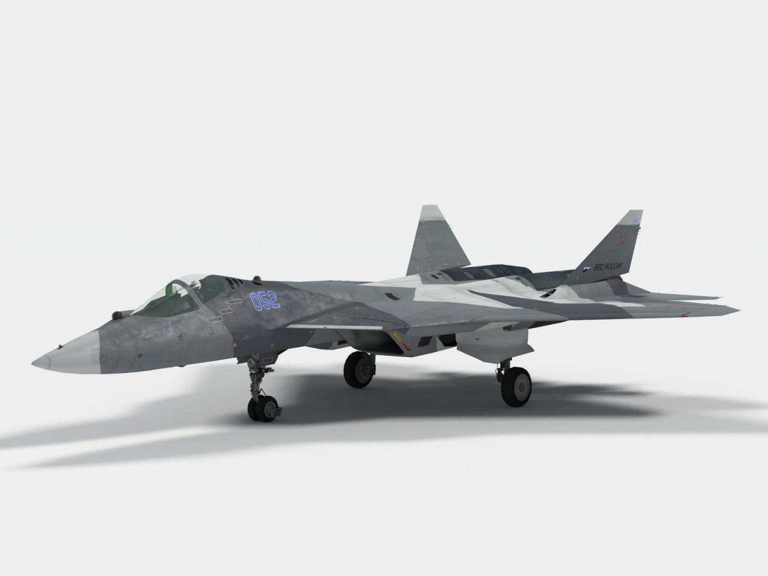 Sukhoi Su-57 criminale Modello 3D .c4d .max .obj .3ds .fbx .stl .blend