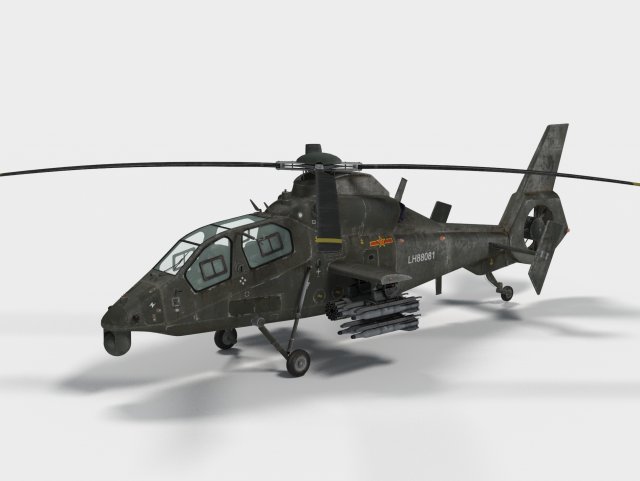 Harbin Z-19 Black Whirlwind 3D 模型 .c4d .max .obj .3ds .fbx .stl .blend 
