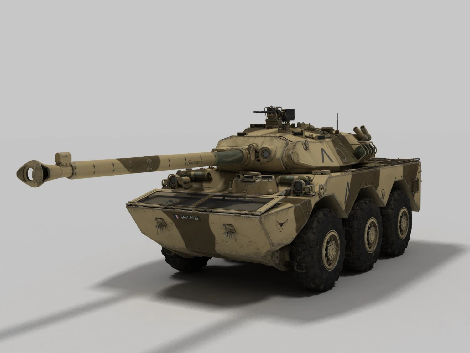 GIAT AMX-10 RC 3D Model .c4d .max .obj .3ds .fbx .stl .blend 