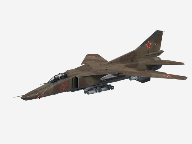 Mikoyan MiG-27 M Flogger 3D Model .c4d .max .obj .3ds .fbx .stl .blend 