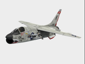 Vought F-8 Crusader 3D Model