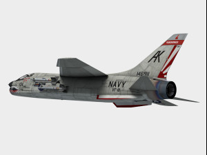 Vought F-8 Crusader 3D Model