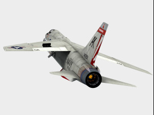 Vought F-8 Crusader 3D Model