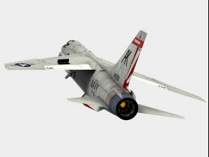 Vought F-8 Crusader 3D Model