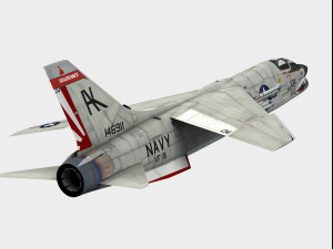 Vought F-8 Crusader 3D Model