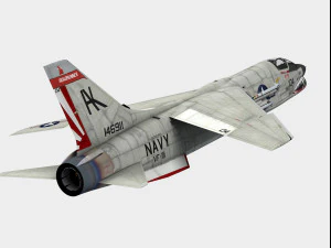 Vought F-8 Crusader 3D Model