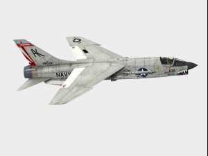 Vought F-8 Crusader 3D Model