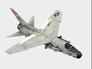 Vought F-8 Crusader 3D Model