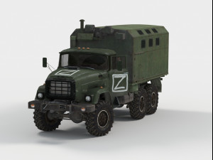 Zil-4334 Wagon 3D Model