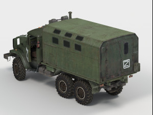 Zil-4334 Wagon Modello 3D