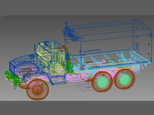 Zil-4334 Wagon Modello 3D