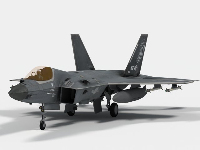 KAI KF-21 Boramae Korean version 3D Model .c4d .max .obj .3ds .fbx .stl .blend 