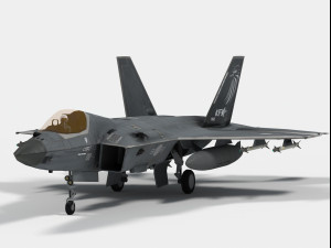 KAI KF-21 Boramae Korean version 3D Model