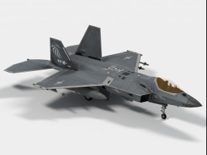 KAI KF-21 Boramae Korean version 3D Model