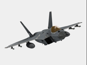 KAI KF-21 Boramae Korean version 3D Model