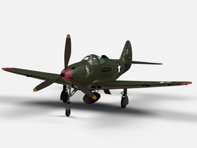 Bell P-39 Airacobra Modelo 3D .c4d .max .obj .3ds .fbx .stl .blend 