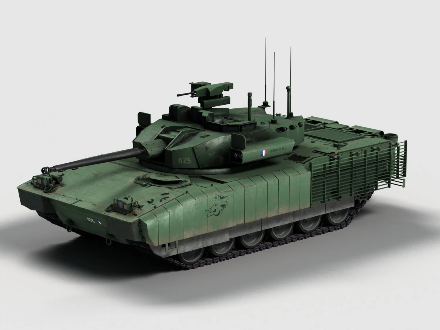 Leclerc T-40 Koufra prototype 3D Model .c4d .max .obj .3ds .fbx .stl .blend