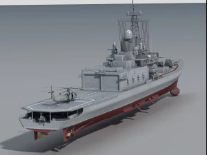 DDH-143 Shirane Destroyer 3D Model