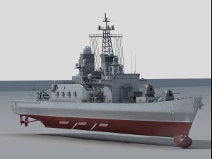 DDH-143 Shirane Destroyer 3D Model