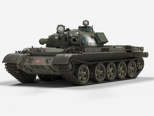 T-55 3D Model .c4d .max .obj .3ds .fbx .stl .blend 
