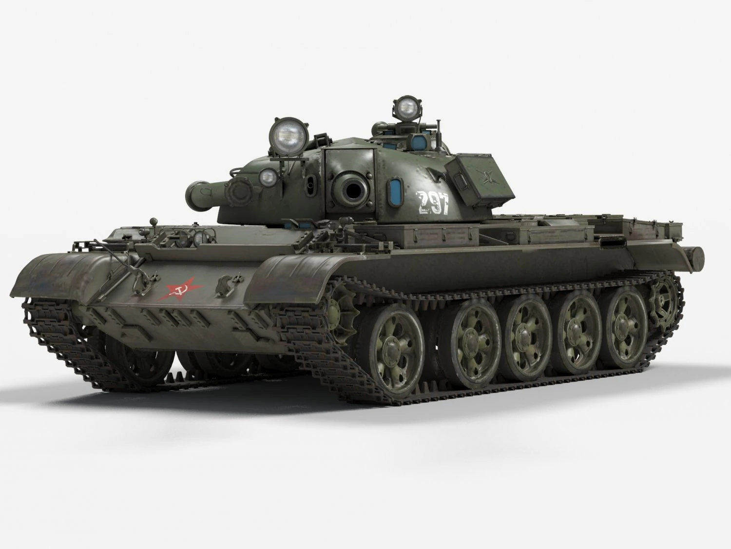 T-55 3D Model .c4d .max .obj .3ds .fbx .stl .blend 