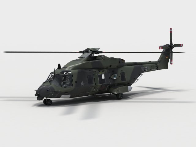 NH Industries NH90 3D Model .c4d .max .obj .3ds .fbx .lwo .lw .lws