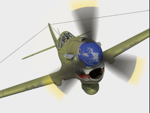Curtiss P-40 Warhawk 3D Model