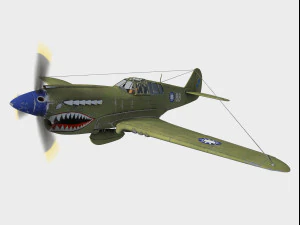 Curtiss P-40 Warhawk 3D Model