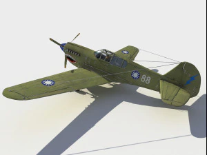 Curtiss P-40 Warhawk 3D Model