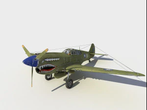 Curtiss P-40 Warhawk 3D Model