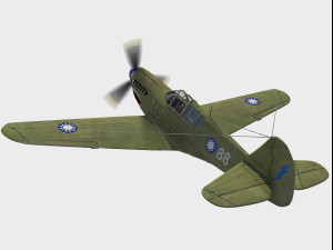 Curtiss P-40 Warhawk 3Dモデル