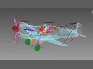 Curtiss P-40 Warhawk 3D Model