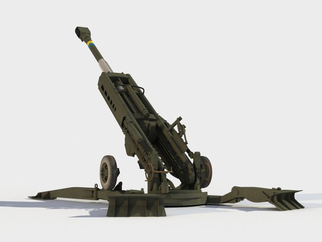 M777 155mm howitzer Modelo 3D .c4d .max .obj .3ds .fbx .stl .blend 
