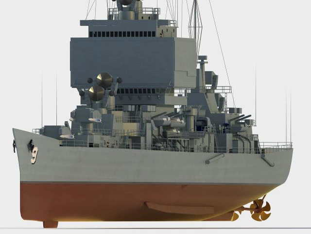 Incrociatore USS Long Beach CGN-9 Modello 3D .c4d .max .obj .3ds .fbx .stl .blend 