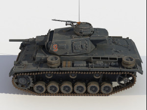 SdKfz 141 Panzer III Ausf F 3D Model