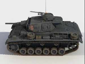 SdKfz 141 Panzer III Ausf F 3D Model