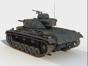SdKfz 141 Panzer III Ausf F 3D Model