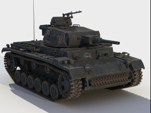 SdKfz 141 Panzer III Ausf F 3D Model