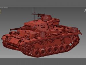 SdKfz 141 Panzer III Ausf F 3D Model